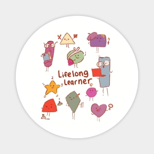 Lifelong Learner Kawaii Shapes Magnet